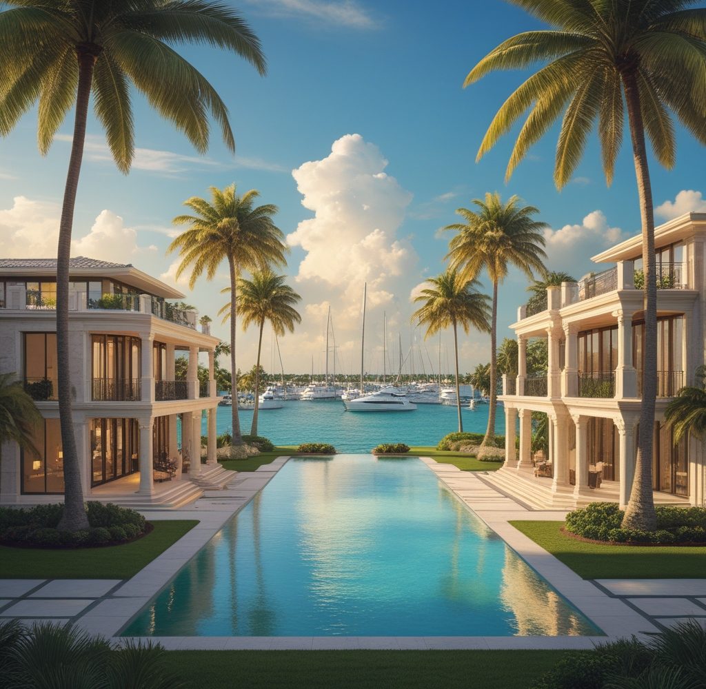 Coconut Grove bayfront home with private dock Miami waterfront