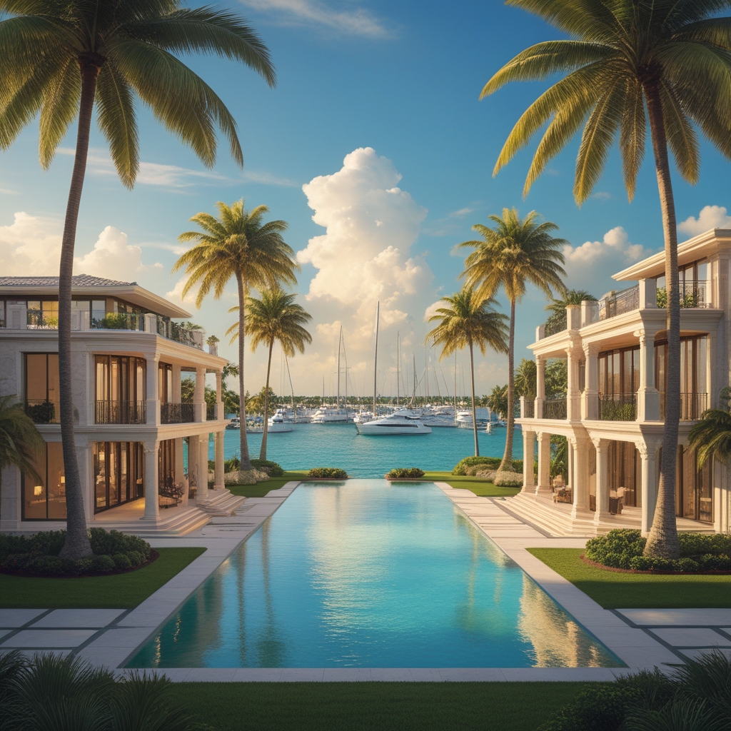 Coconut Grove bayfront home with private dock Miami waterfront