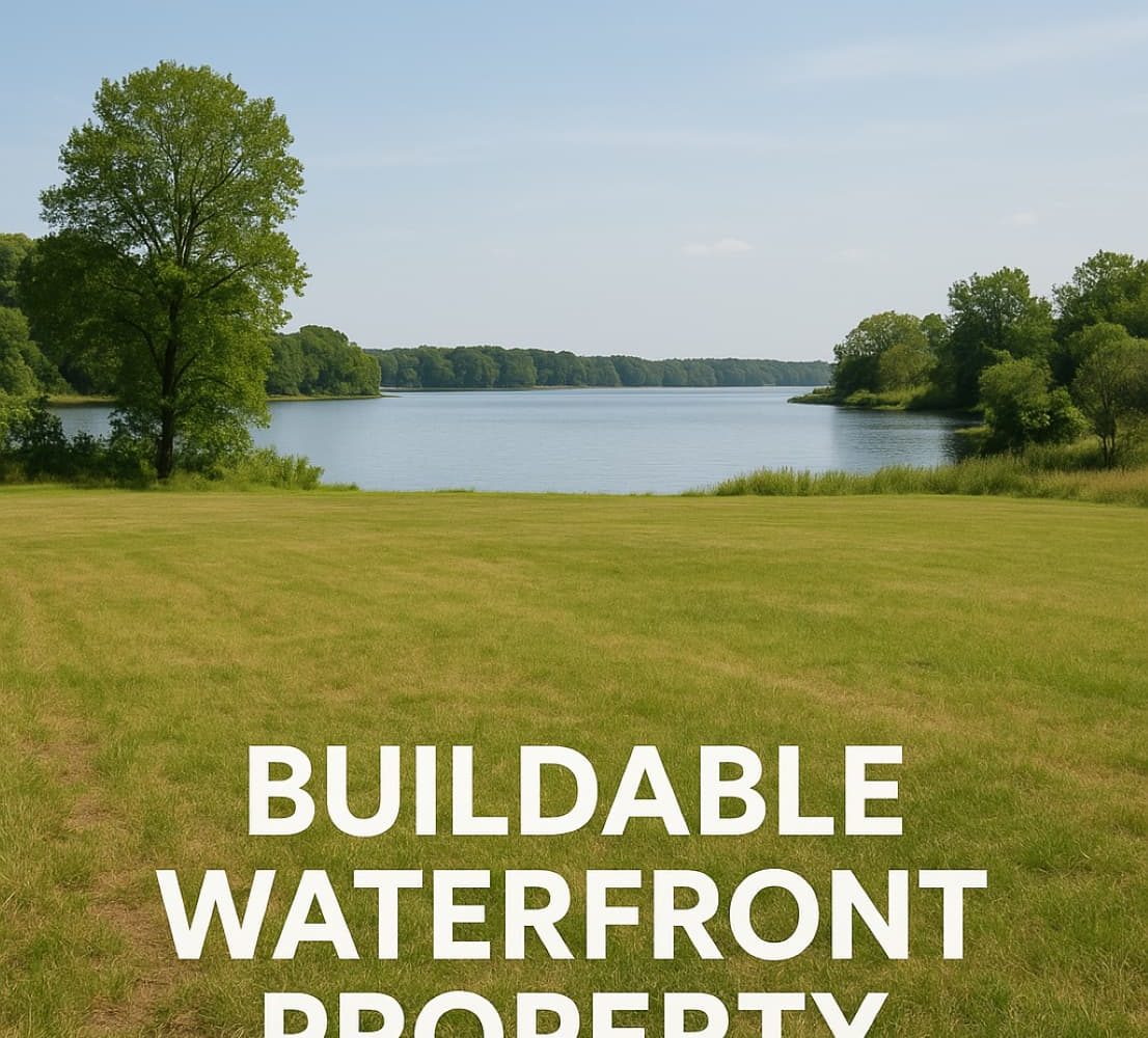 Buildable waterfront property near water