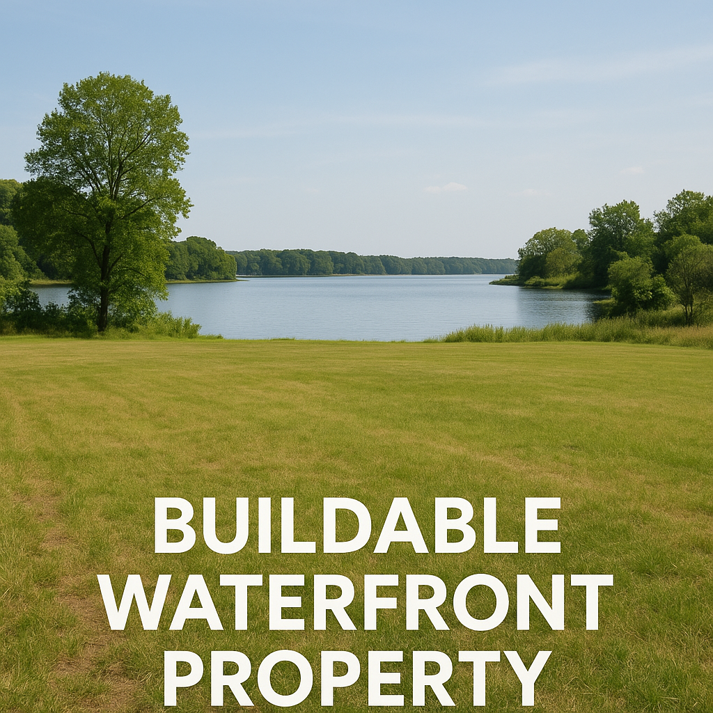 Buildable waterfront property near water 