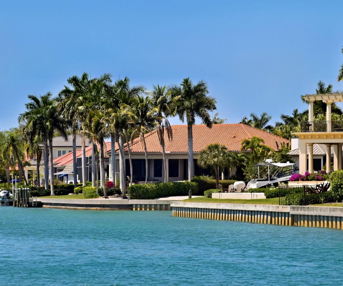 Deep water Miami waterfront home with boat dock in Coral Gables