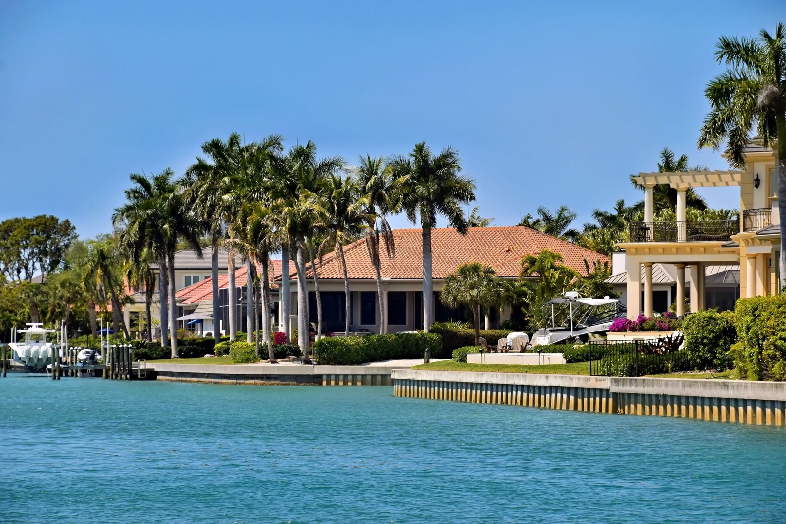 Deep water Miami waterfront home with boat dock in Coral Gables