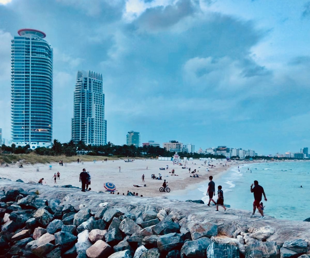 Seawall and private dock features on a Miami waterfront property
