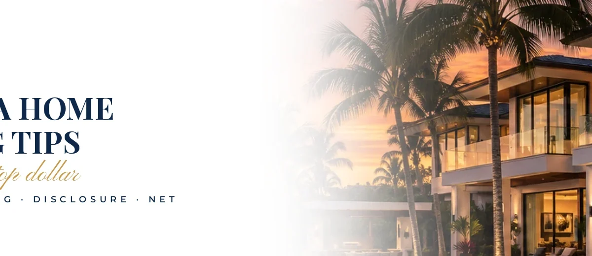 Florida home selling tips 2026 — luxury Florida home at sunset