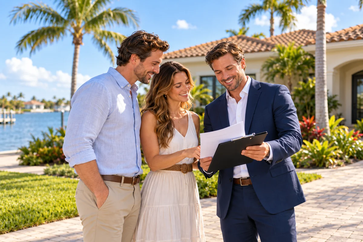 Florida homebuyer reviewing inspection findings and flood considerations