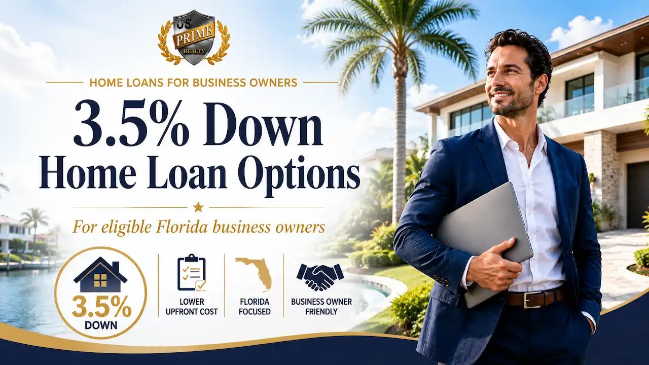 Business Owner in Florida? No State Income Tax and 3.5% Down Home Loan Options 5 3.5 percent down home loan option in Florida