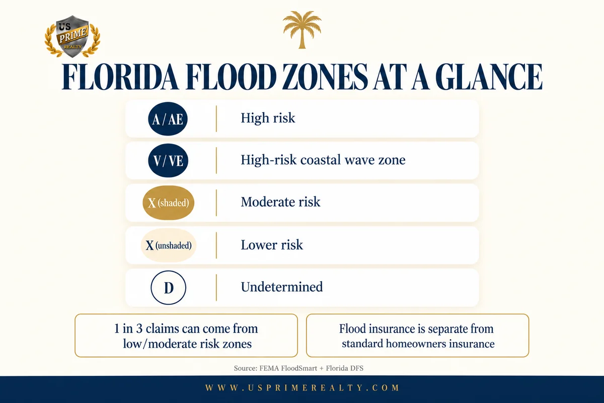 Florida FEMA flood zones A AE VE X explained for homebuyers