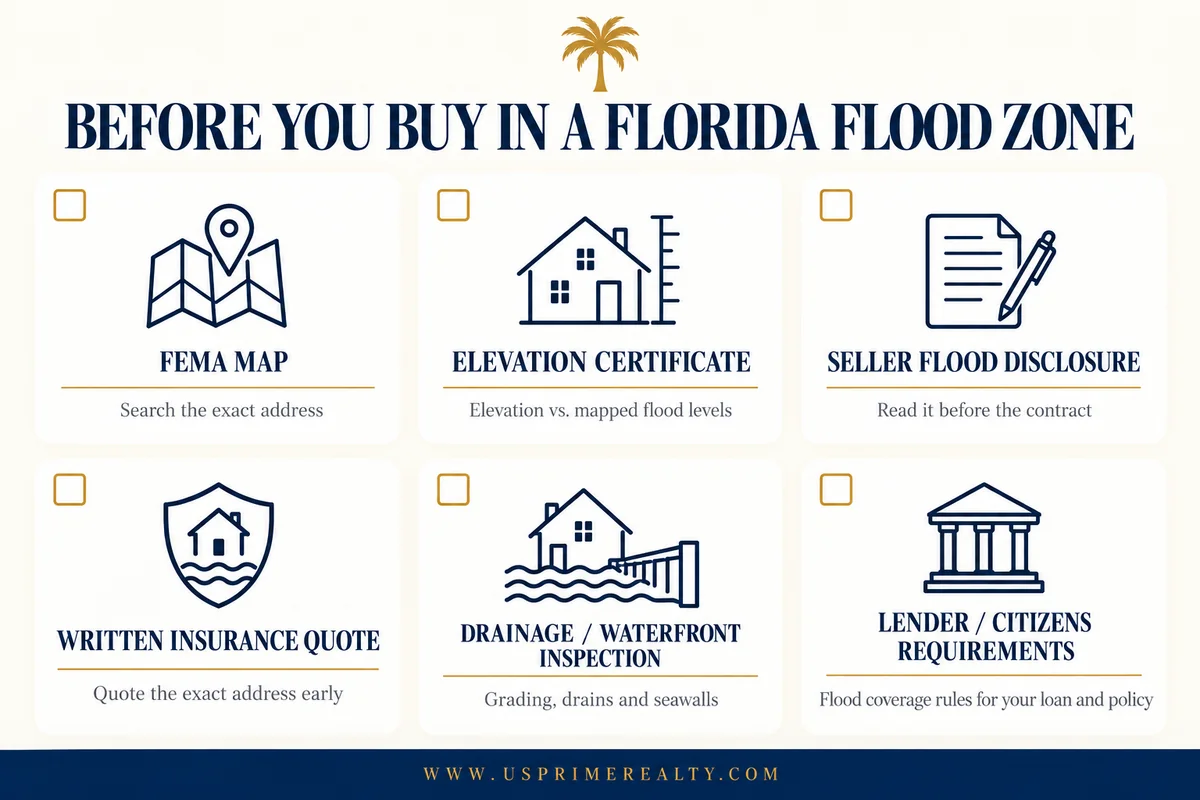 Florida flood zone homebuyer due diligence checklist