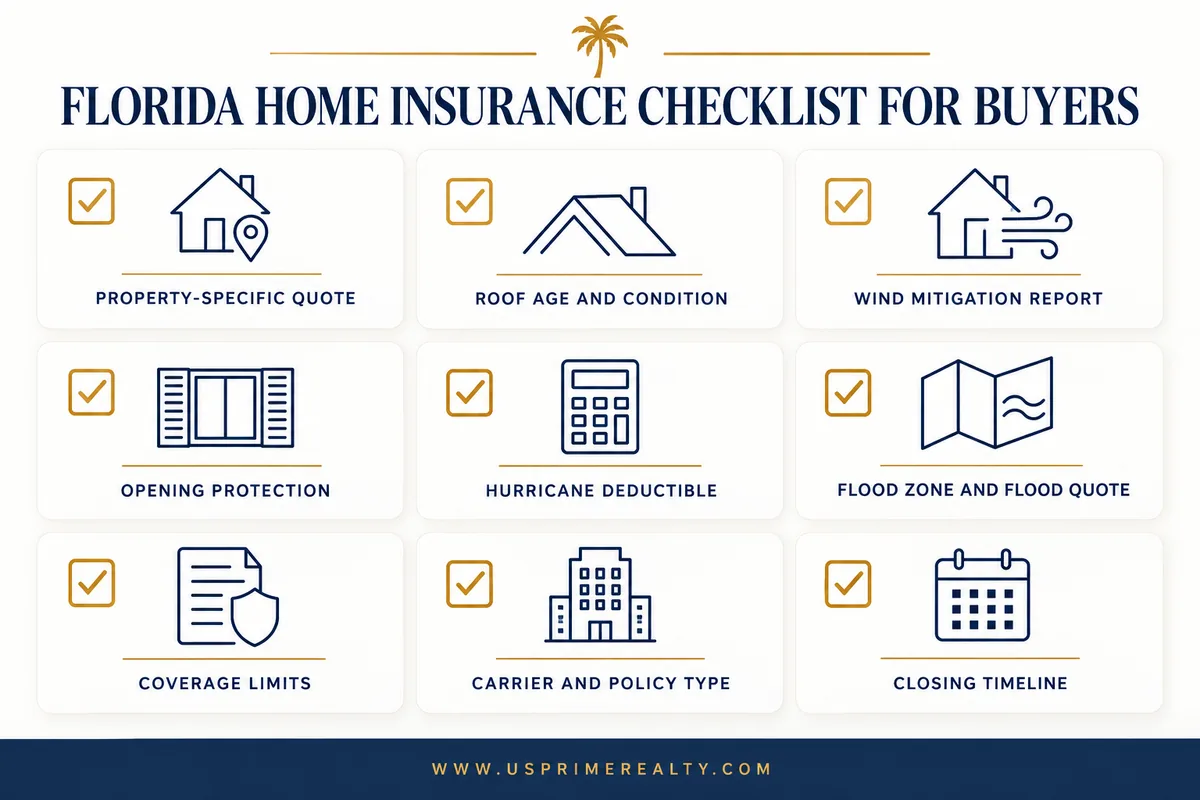Florida home insurance checklist for buyers in 2026