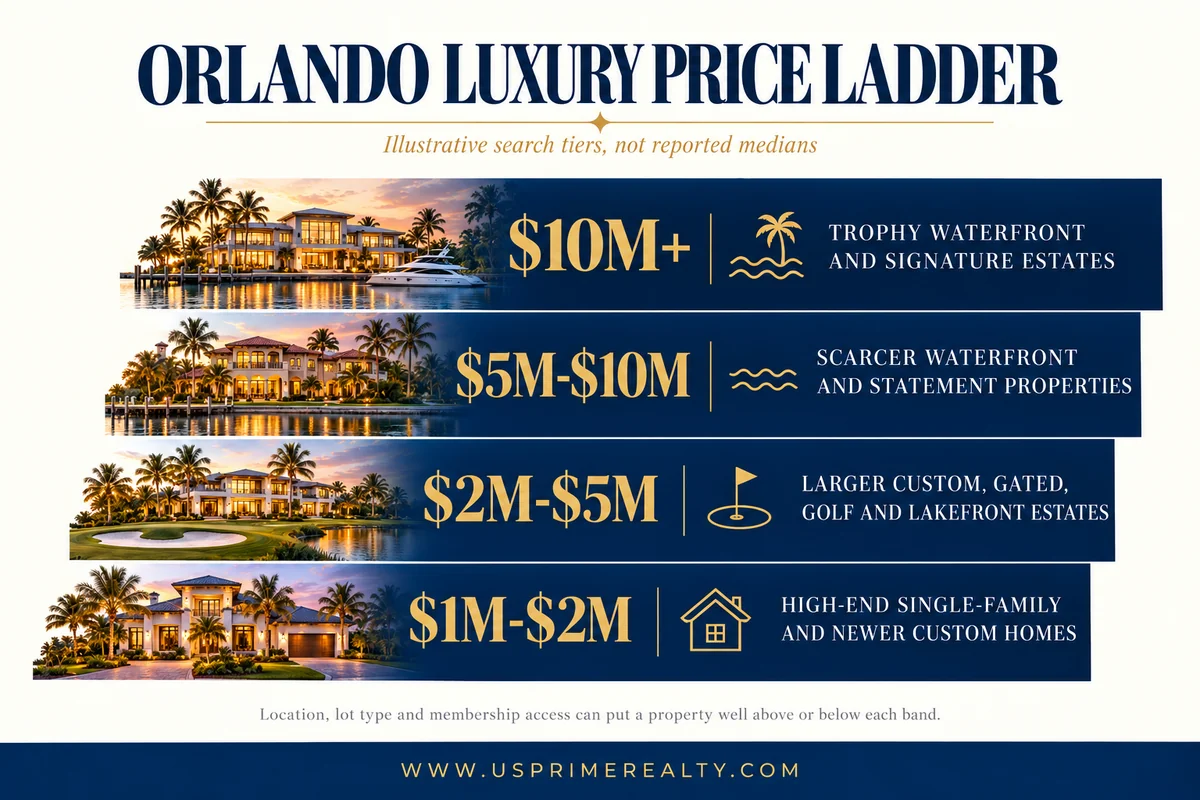 Orlando luxury home search price tiers 2026