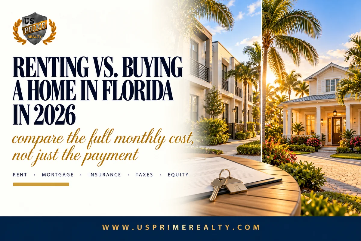 Renting vs. Buying a Home in Florida in 2026: Costs, Benefits, and What to Know 9 Renting vs buying a home in Florida in 2026 comparison of a Florida rental and owned home