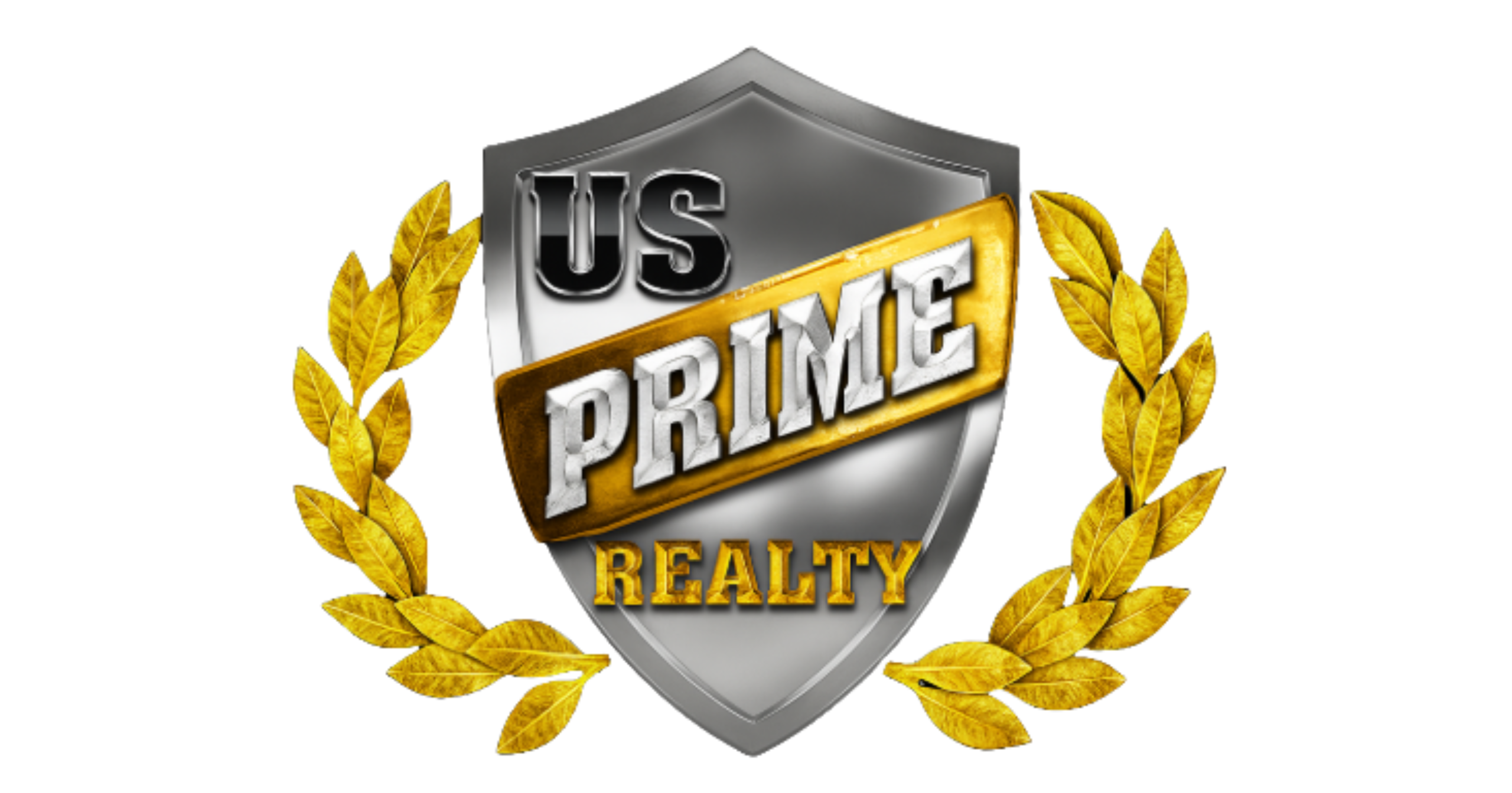 US Prime Realty logo featuring blue and gold color palette representing luxury Florida real estate services
